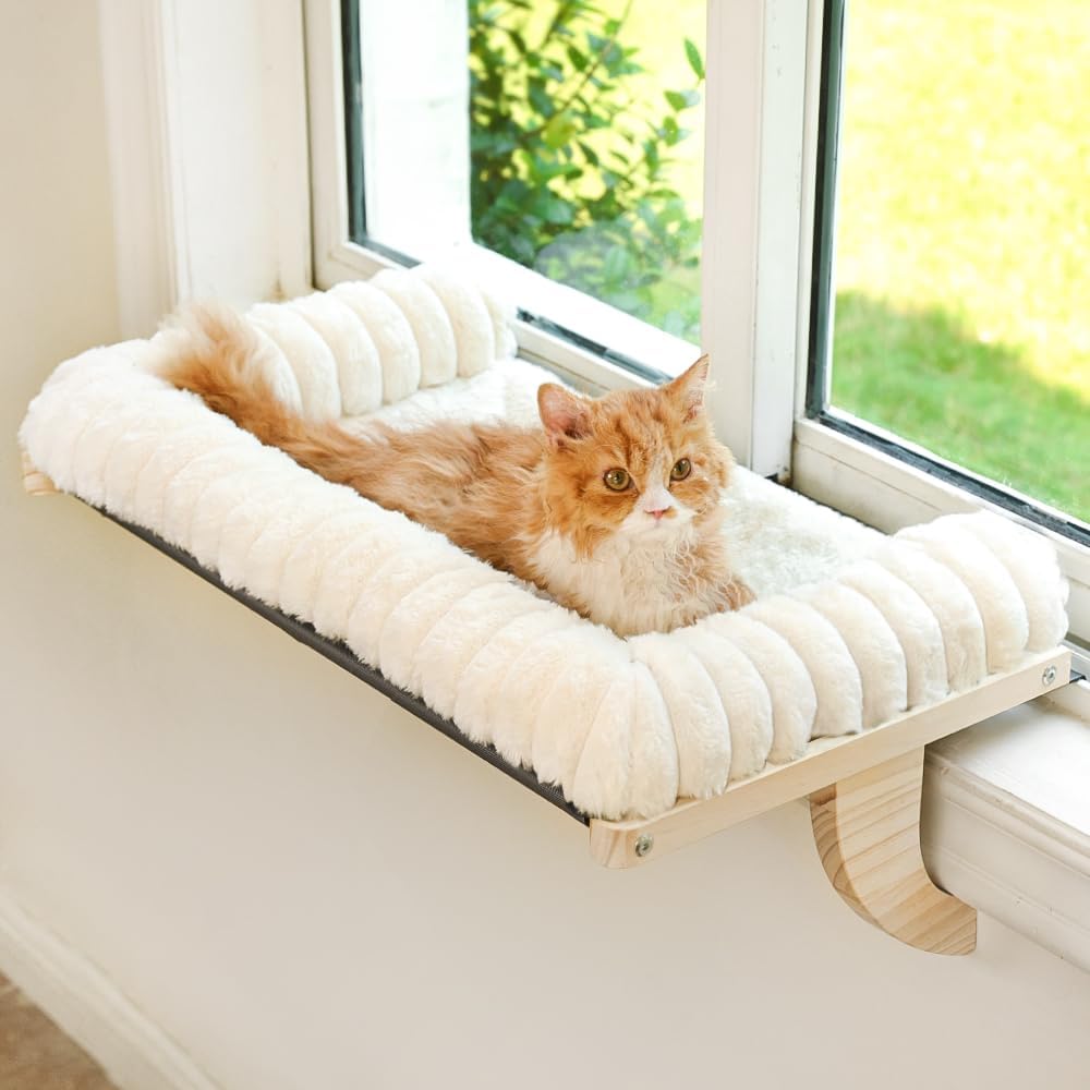 Cozy Elevated Window Cat Bed