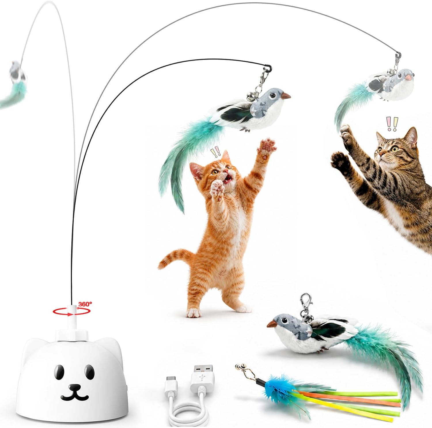 Automatic Flying Bird Feather Toy 